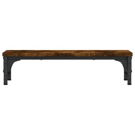 Monitorstandaard 55x23x14 cm bewerkt hout gerookt eikenkleurig 4