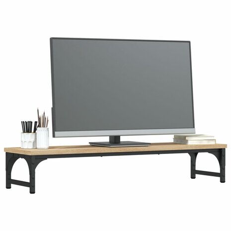 Monitorstandaard 85x23x15,5 cm bewerkt hout sonoma eikenkleurig 3