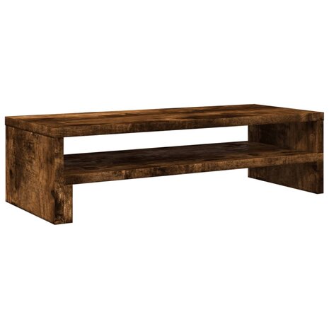 Monitorstandaard 54x22x15 cm bewerkt hout gerookt eikenkleurig 2