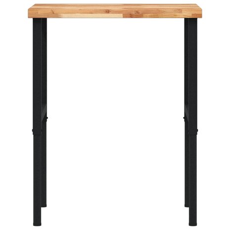 Werkbank rechthoekig 80x60x(73-99,5) cm massief acaciahout 4