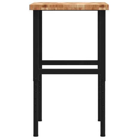 Werkbank rechthoekig 80x60x(73-99,5) cm massief acaciahout 6