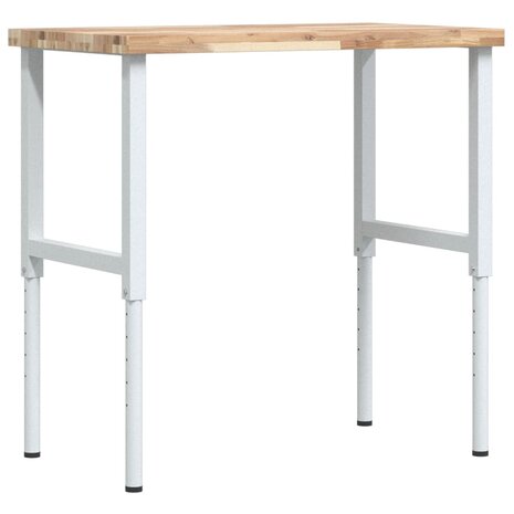 Werkbank rechthoekig 100x60x(73-99,5) cm massief acaciahout 2