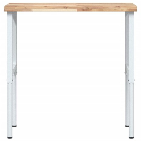 Werkbank rechthoekig 100x60x(73-99,5) cm massief acaciahout 4