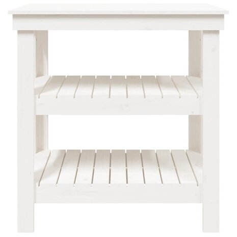 Werkbank 78,5x50x80 cm massief grenenhout wit 5