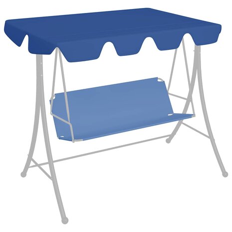 Vervangingsluifel voor schommelbank 150/130x105/70 cm blauw 1