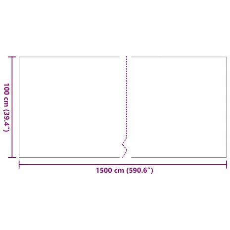 Kunstgras Zwart 15 x 1 m Polypropyleen 9