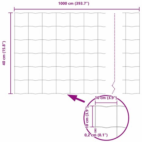 Euro Hek Zilver 0.4 x 10 m Warmverzinkt ijzer 9