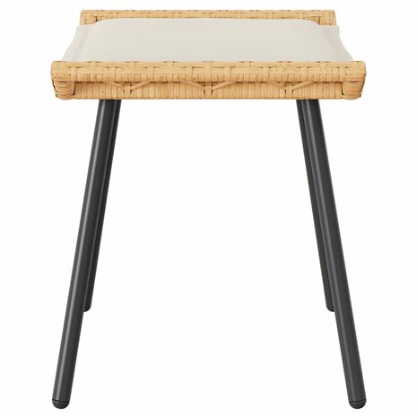 Tuinstoel met kussen 2 pcs Bruin 50 x 40 x 45cm Polyester 7