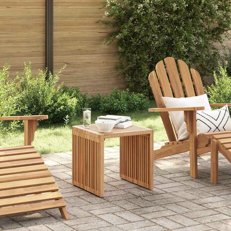 Tuin Bijzettafel Bruin 45 x 42.5 x 45 cm Massief teakhout 1