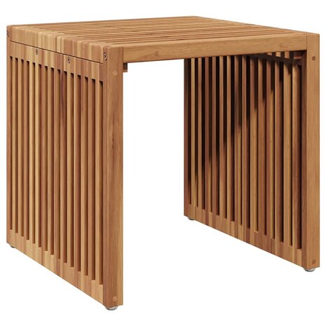 Tuin Bijzettafel Bruin 45 x 42.5 x 45 cm Massief teakhout 7