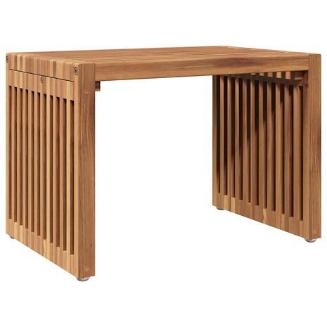 Tuin Bijzettafel Bruin 50 x 32.5 x 35 cm Massief teakhout 2
