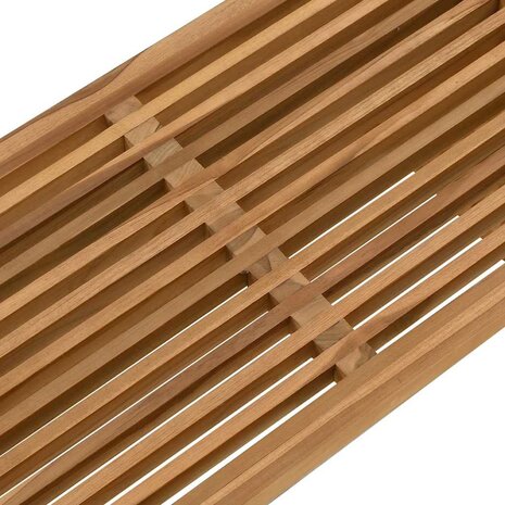 Tuin Bijzettafel Bruin 70 x 37.5 x 35.5 cm Massief teakhout 8
