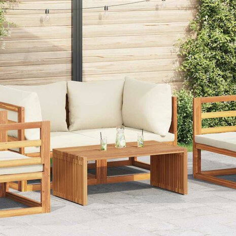 Tuin Bijzettafel Bruin 90 x 50 x 36 cm Massief teakhout 1
