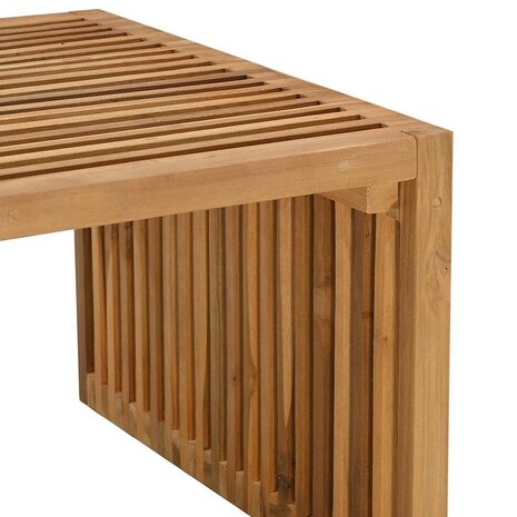 Tuin Bijzettafel Bruin 110 x 55 x 35.5 cm Massief teakhout 9