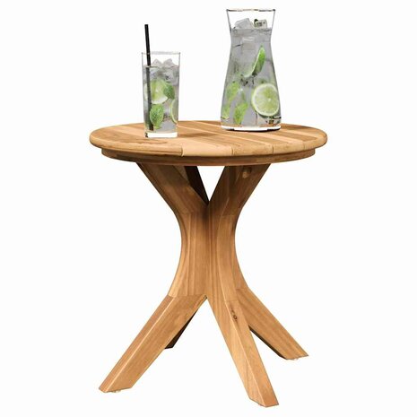 Bijzettafel Bruin 40 x 40 x 41 cm Massief teakhout 3
