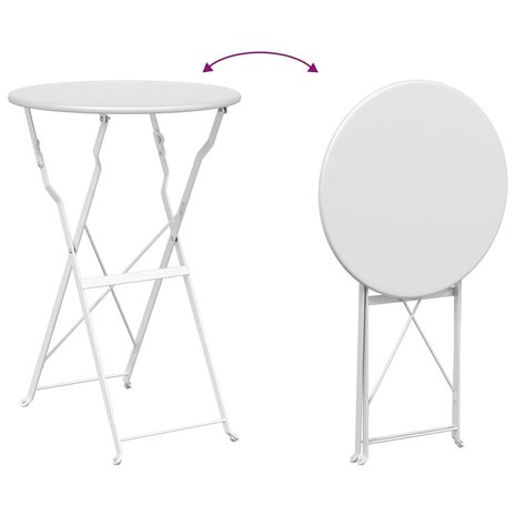 Bistrotafel Wit Ø50x71 cm Poedercoating staal 9