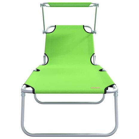 Ligstoel 2-persoon 2 pcs Groen 58 x 188 x 77cm Stof 5
