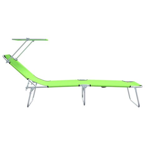 Ligstoel 2-persoon 2 pcs Groen 58 x 188 x 77cm Stof 6
