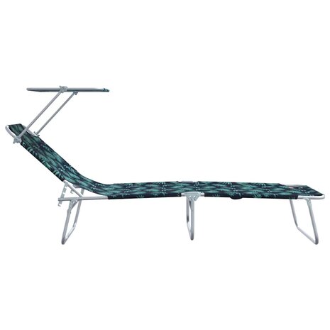 Ligstoel 2-persoon 2 pcs Groen 58 x 188 x 77cm Stof 6