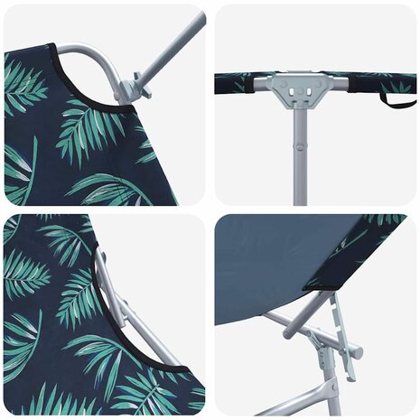 Ligstoel 2-persoon 2 pcs Groen 58 x 188 x 77cm Stof 8