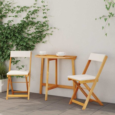 Bistroset 3 pcs Bruin Massief acaciahout 1