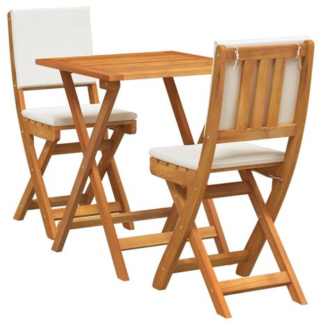 Bistroset 3 pcs Bruin Massief acaciahout 2