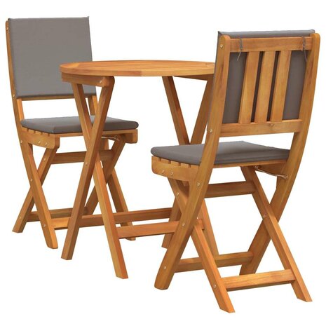 Bistroset 3 pcs Bruin Massief acaciahout 2