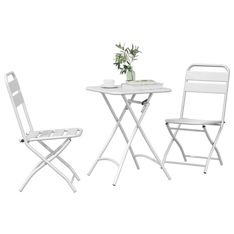 Bistroset 3 pcs Wit Staal 3