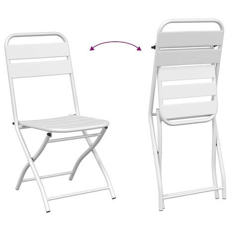 Bistroset 3 pcs Wit Staal 9