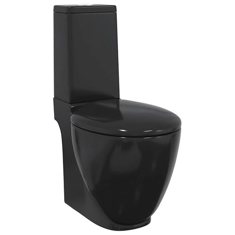 Toilet rond afvoer onder keramiek zwart 2