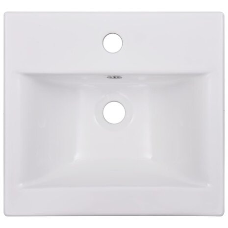 Inbouwwastafel 42x39x18 cm keramiek wit 4