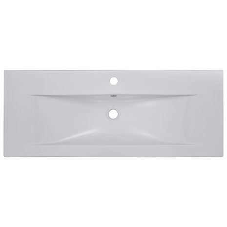 Inbouwwastafel 101x39,5x18,5 cm keramiek wit 4