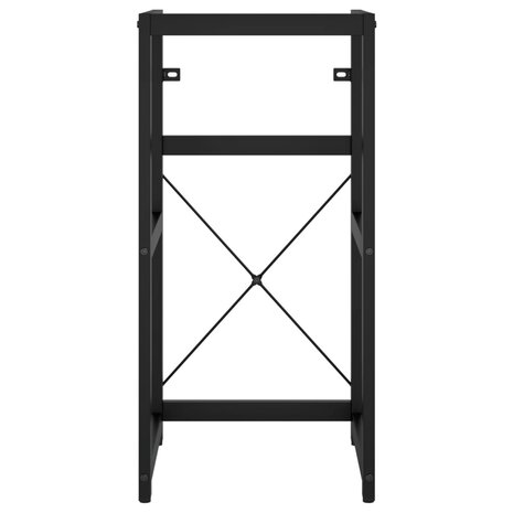 Wastafelframe met inbouwwastafel ijzer zwart 4