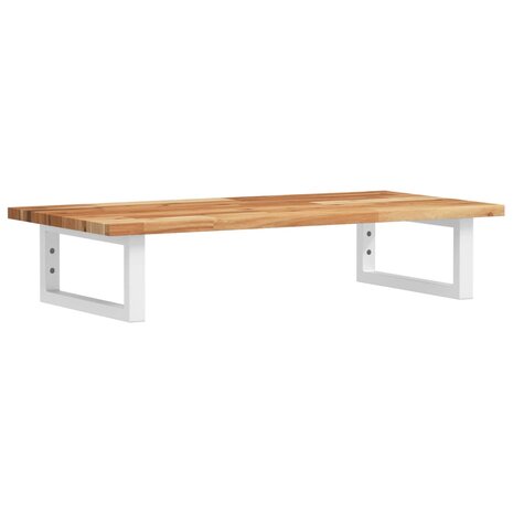 Badkamer wandschap staal en massief acaciahout 2