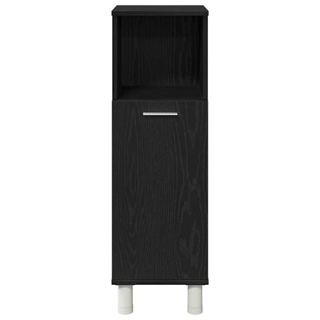 Badkamerkast Zwart Eiken 30 x 30 x 95 cm Bewerkt hout 7