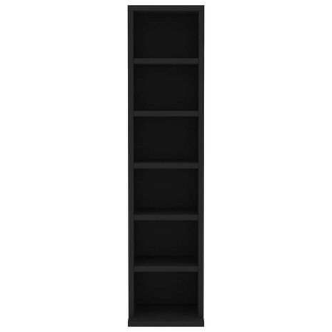 Cd-kast 21x20x88 cm bewerkt hout zwart 4