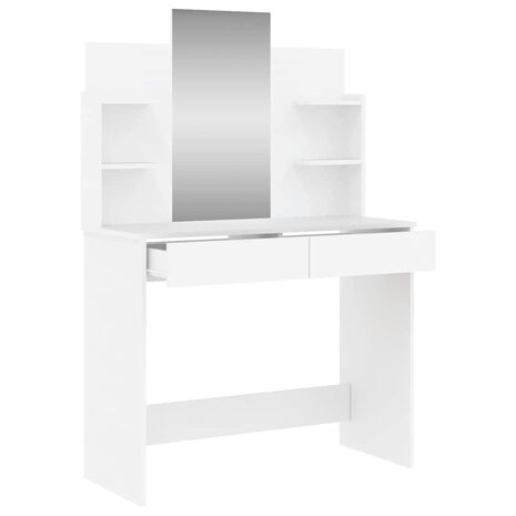 Kaptafel met spiegel 96x39x142 cm wit 5