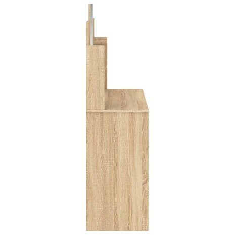 Kaptafel met spiegel 96x39x142 cm sonoma eikenkleurig 6