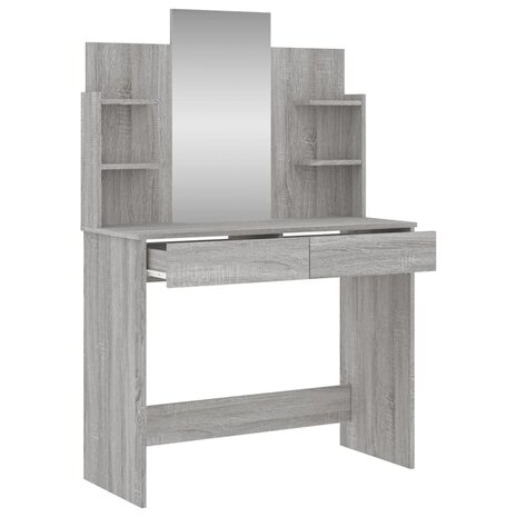 Kaptafel met spiegel 96x39x142 cm grijs sonoma eikenkleurig 5