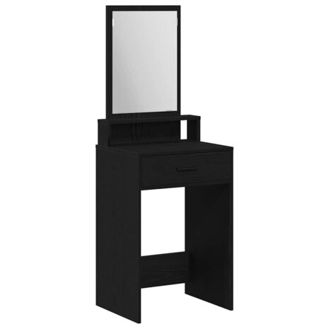 Kaptafel met lade Zwart eiken 50 x 41 x 140 cm Bewerkt hout 2