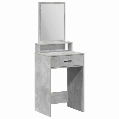Kaptafel met lade Betongrijs 50 x 41 x 140 cm Bewerkt hout 2