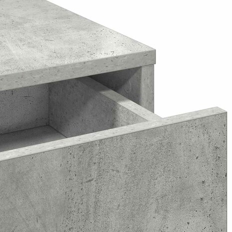Kaptafel met lade Betongrijs 50 x 41 x 140 cm Bewerkt hout 9