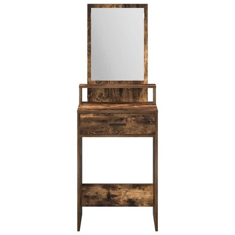Kaptafel met lade Gerookt eiken 50 x 41 x 140 cm Bewerkt hout 6