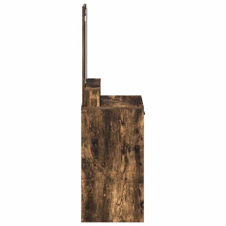 Kaptafel met lade Gerookt eiken 50 x 41 x 140 cm Bewerkt hout 7