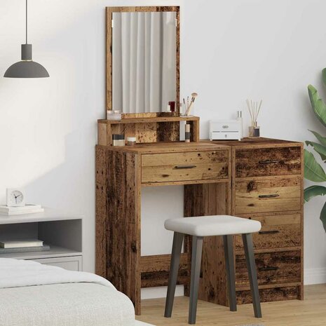 Kaptafel met lade Oud Hout 50 x 41 x 140 cm Bewerkt hout 1