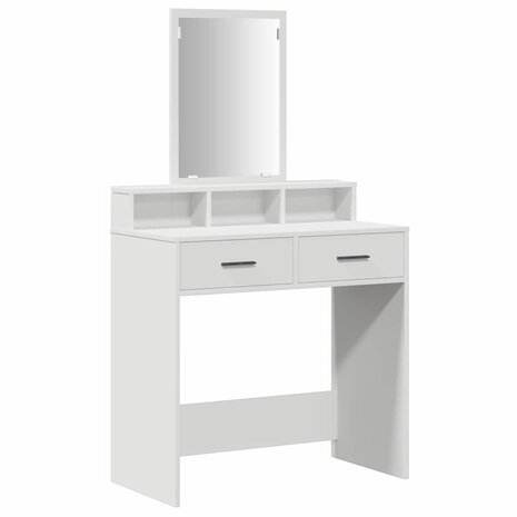 Kaptafel met lade met plank Wit 79 x 41 x 140 cm Bewerkt hout 2