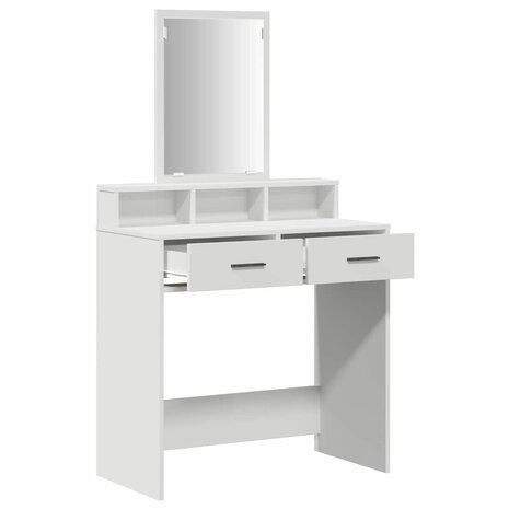 Kaptafel met lade met plank Wit 79 x 41 x 140 cm Bewerkt hout 5