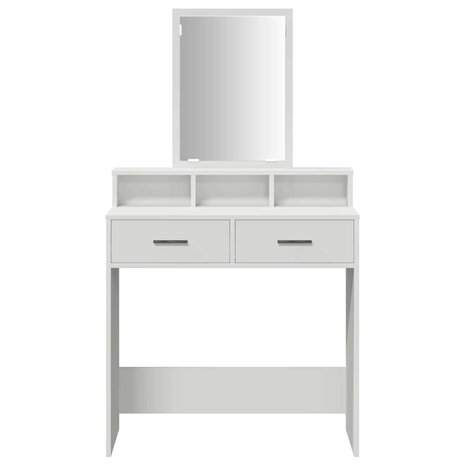 Kaptafel met lade met plank Wit 79 x 41 x 140 cm Bewerkt hout 6