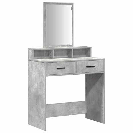 Kaptafel met lade Betongrijs 79 x 41 x 140 cm Bewerkt hout 2