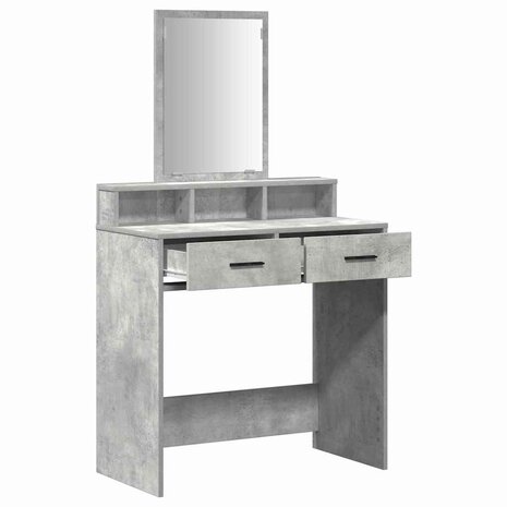 Kaptafel met lade Betongrijs 79 x 41 x 140 cm Bewerkt hout 5